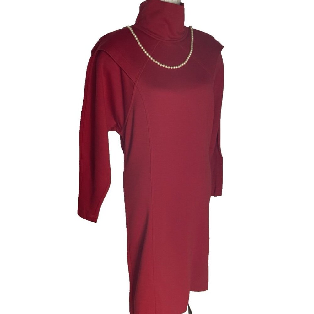 Vintage 1980's sz 38/8-10 Escada RED Dress Wool Margaretha Ley W. Germany MCM